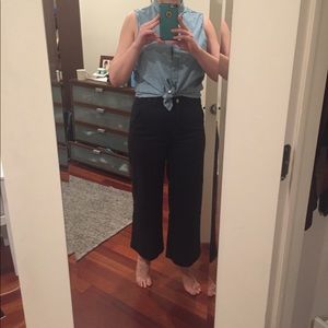 Everlane Wide Leg Crops Black